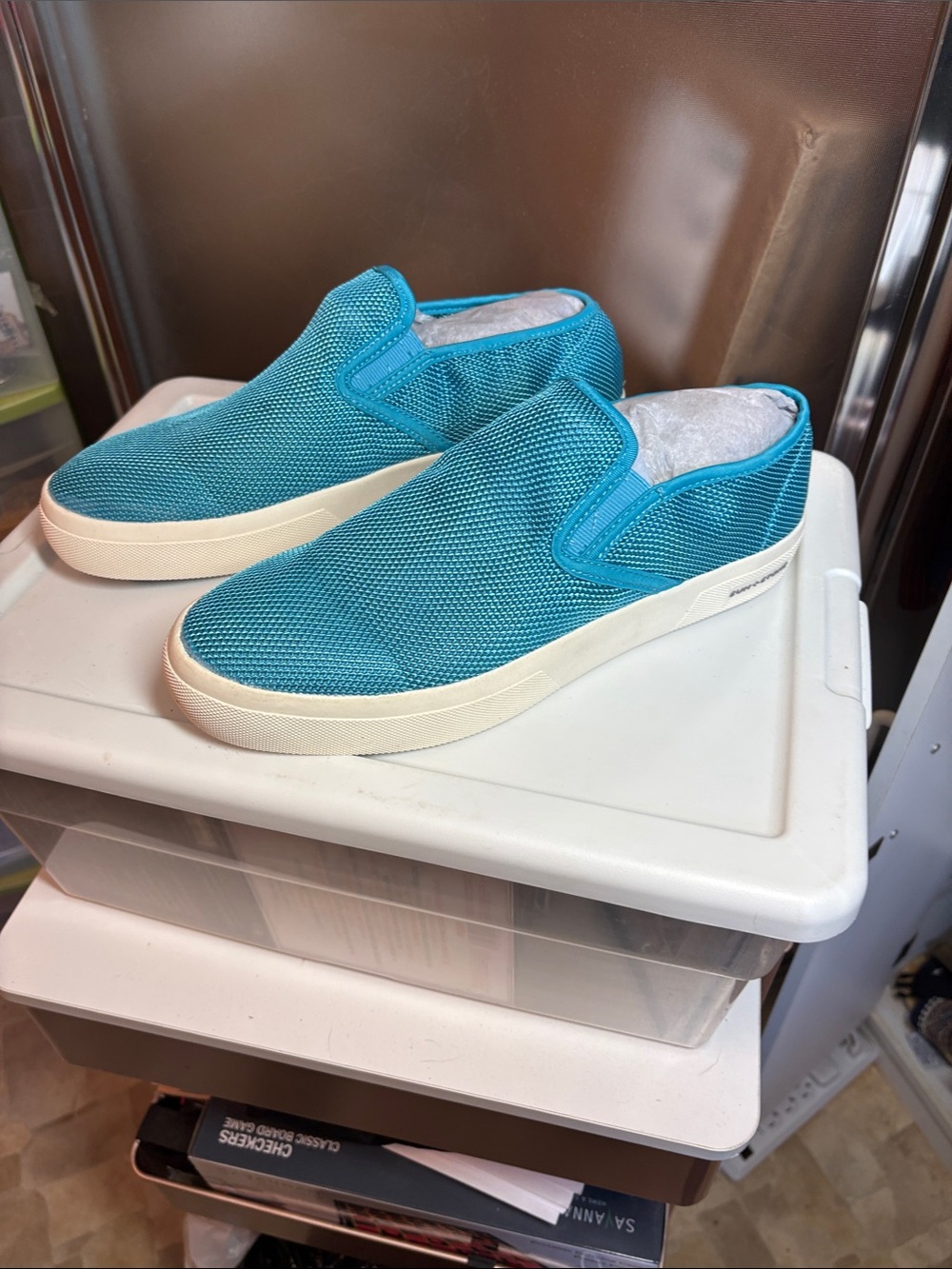 Sun & StoneTeal Slip-On Mesh Sneakers